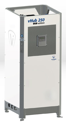 Suministro modular de polvo Volkmann vHub 250 para impresión 3D