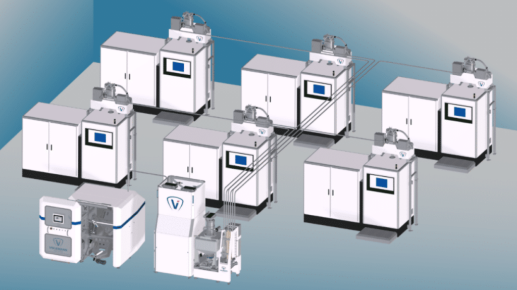Illustration of Volkmann metal powder equipment for closed-loop additive manufacturing