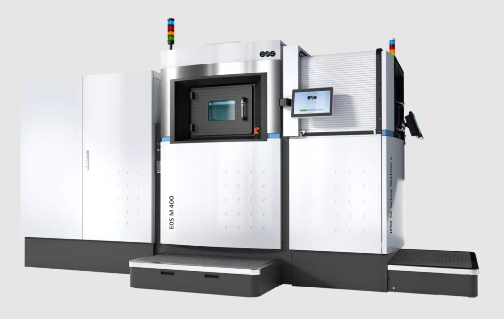 Impresora 3D EOS M 400 para fabricación aditiva en colaboración con sistemas de transporte por vacío neumático Volkmann